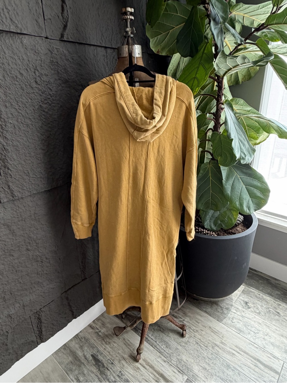 Free people spur of the moment Mustard Hooded sweatshirt - Picture 5 of 7